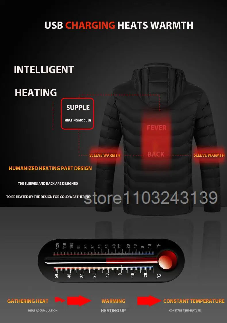 Heated Jacket for Men – Waterproof & Tactical