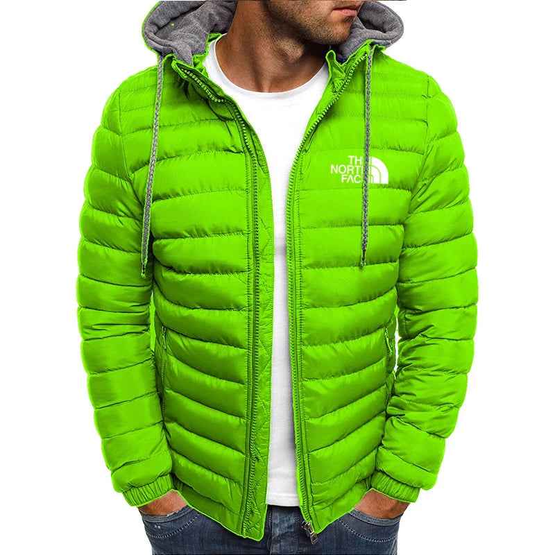 Windproof Hooded Men's Jacket - Warm & Stylish