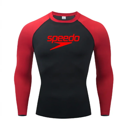 Men's UV Protection Surf Rash Guard Diving Suit Short Sleeve Swimwear