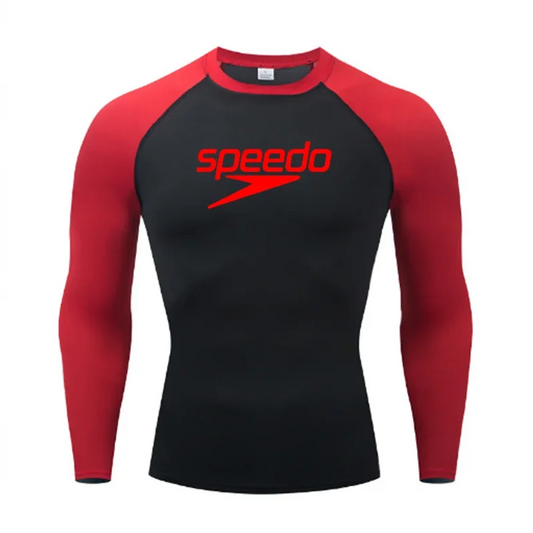 Men's UV Protection Surf Rash Guard Diving Suit Short Sleeve Swimwear