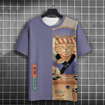 Unisex Japanese Samurai Cat 3D Printed T-shirt