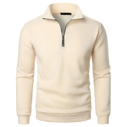 Men’s High Neck Half Zipper Sweatshirt
