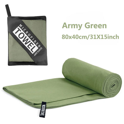 Quick-Dry Microfiber Travel Towel 40x80cm for Gym, Beach, and Camping