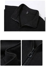 Men's Solid Color Polar Fleece Jacket