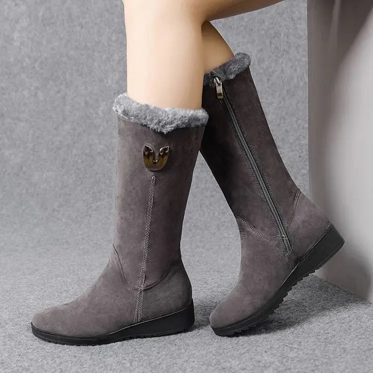 Warm Chelsea High Fur Boots for Women