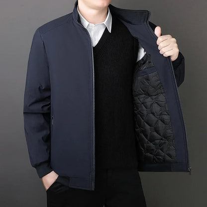 Plus Size Plush Thick Coat with Stand Collar