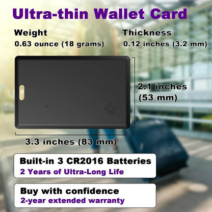 Slim Wallet Tracker Card – iPhone Smart Tag with Find My Support