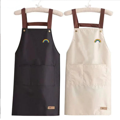 Waterproof Kitchen Apron with Large Pocket for Cooking and Restaurant Use