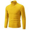 Men's Solid High Neck Knitted Sweater