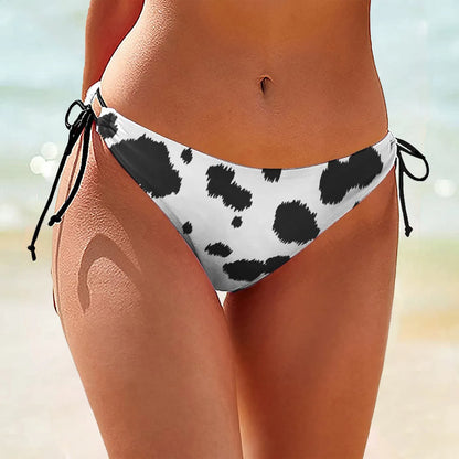 High Waist Bikini Swim Bottom for Women with Tie Sides – Vintage Style
