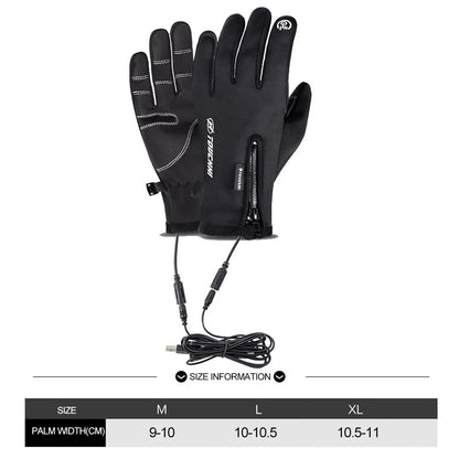 Windproof Rechargeable Touch Screen Winter Gloves