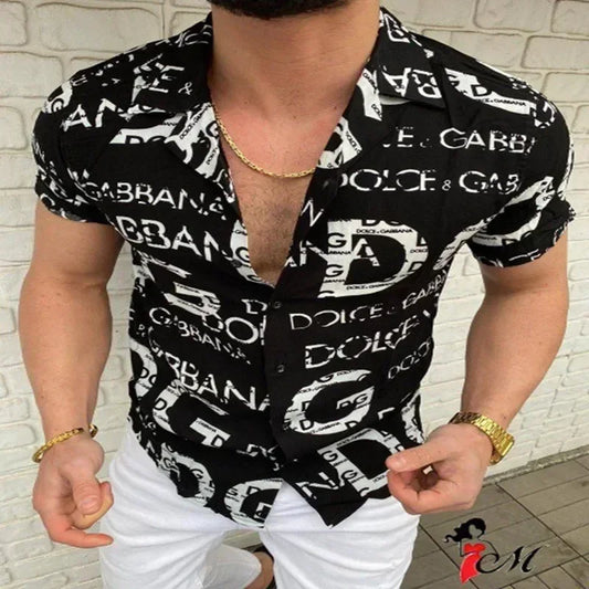 Hawaiian Men's Printed Short-Sleeve Shirt