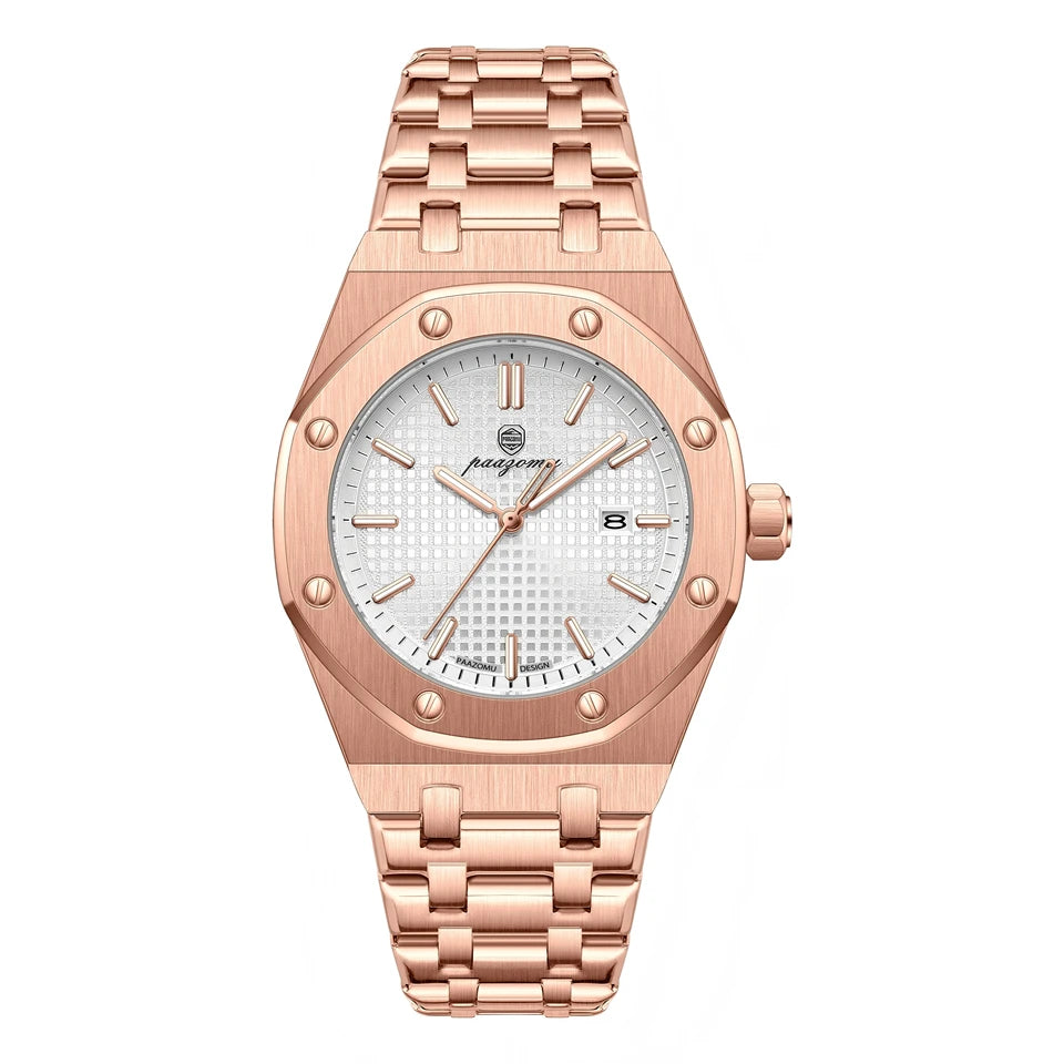 PAAZOMU Luxury Waterproof Men’s Quartz Watch – Stainless Steel Sport