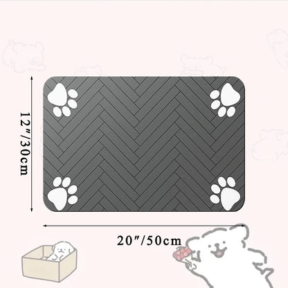 Waterproof Pet Food Mat for Dogs and Cats with Non-Slip Backing