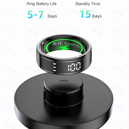 Qring R11 Smart LED Ring – Heart Rate & Oxygen Monitor in Stylish Stainless Steel