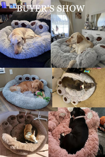 Fluffy Plush Dog Bed – Soft & Cozy Cushion for Large & Small Pets