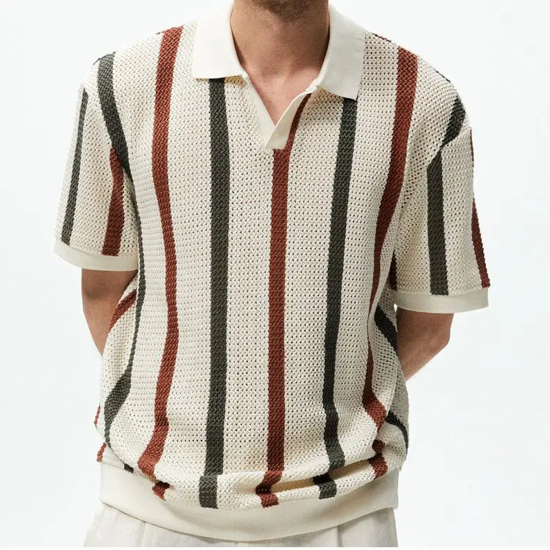 Summer Hollow Knitted Shirt