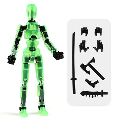 DIY Luminous T13 Multi-Jointed Movable Robot & Dog Action Figures
