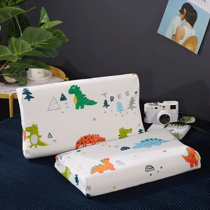 Kids Pure Cotton Latex Pillow with Neck Support for Kindergarten Use