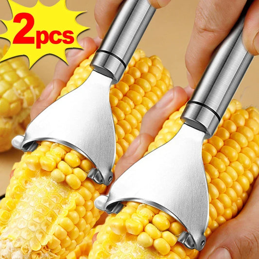 Stainless Steel Corn Peeler - Serrated Corn Stripper Cutter