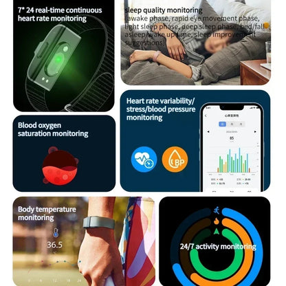 2208A Smart Fitness Bracelet – Heart Rate, Blood Pressure & Activity Tracker