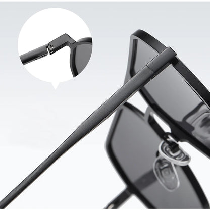 Luxury Photochromic Polarized Sunglasses for Men and Women UV400 Metal Frame