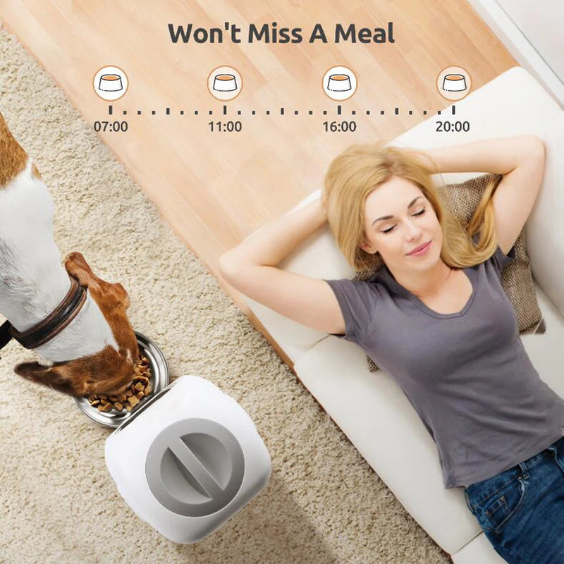 Smart WiFi Pet Feeder with Voice Recorder & Timer