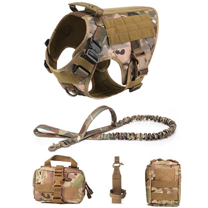 K9 Tactical Military Dog Vest and Leash Set
