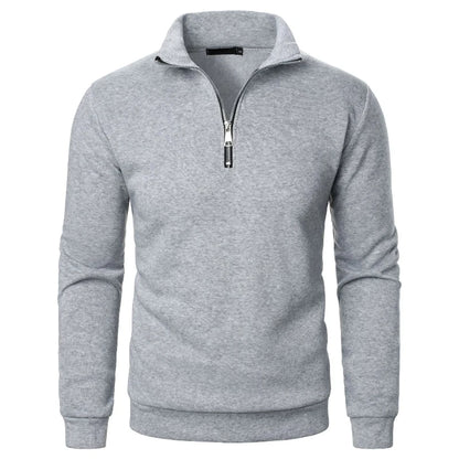 Men’s High Neck Half Zipper Sweatshirt