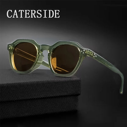 Retro Polarized Sunglasses for Men and Women with Ultralight TR90 Frame
