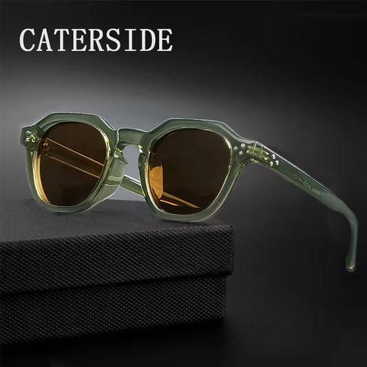 Retro Polarized Sunglasses for Men and Women with Ultralight TR90 Frame