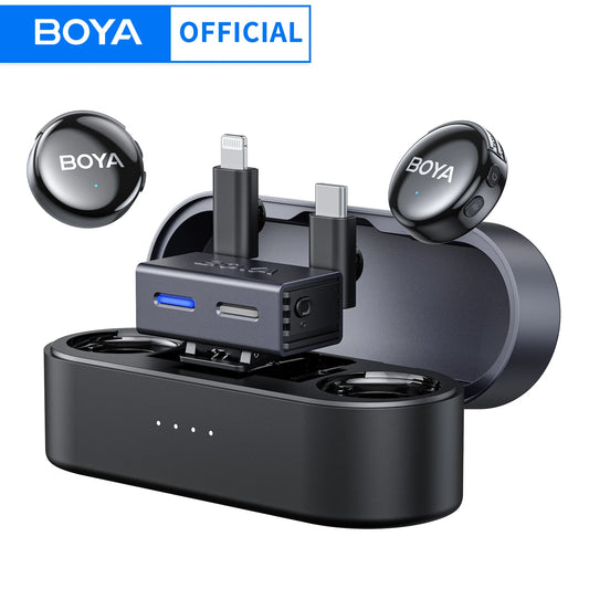 BOYA BOYALINK 3 Mini Wireless Lavalier Mic – Pro Audio for iPhone, Android & Camera