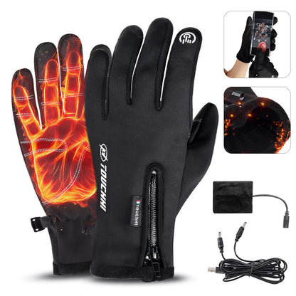 Windproof Rechargeable Touch Screen Winter Gloves