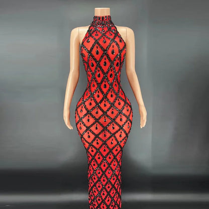 Sparkly Silver Rhinestone Prom & Evening Gown – Luxe Edition