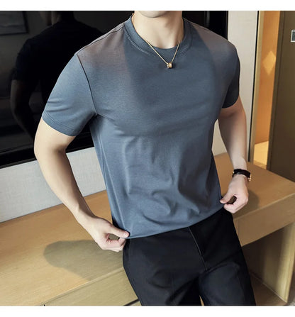Men's Summer Ice Silk Cotton T-Shirt