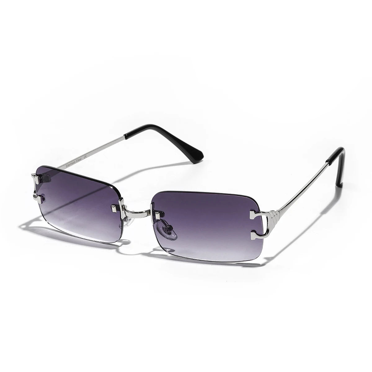 Ruiao 2025 Rimless UV400 Sunglasses – Unisex Designer Square Shades