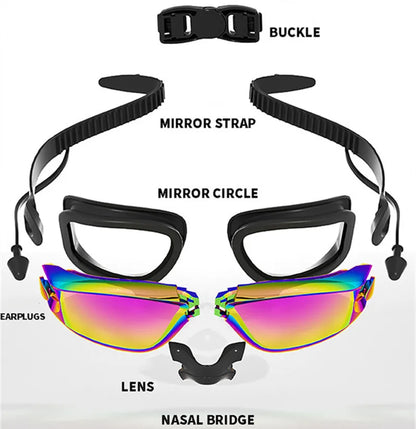 ARENA Anti-Fog UV Swim Goggles with Earplugs for Men and Women