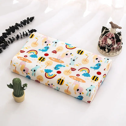 Kids Pure Cotton Latex Pillow with Neck Support for Kindergarten Use