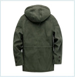 Thickened Multi-Pocket Mid-Length Casual Coat