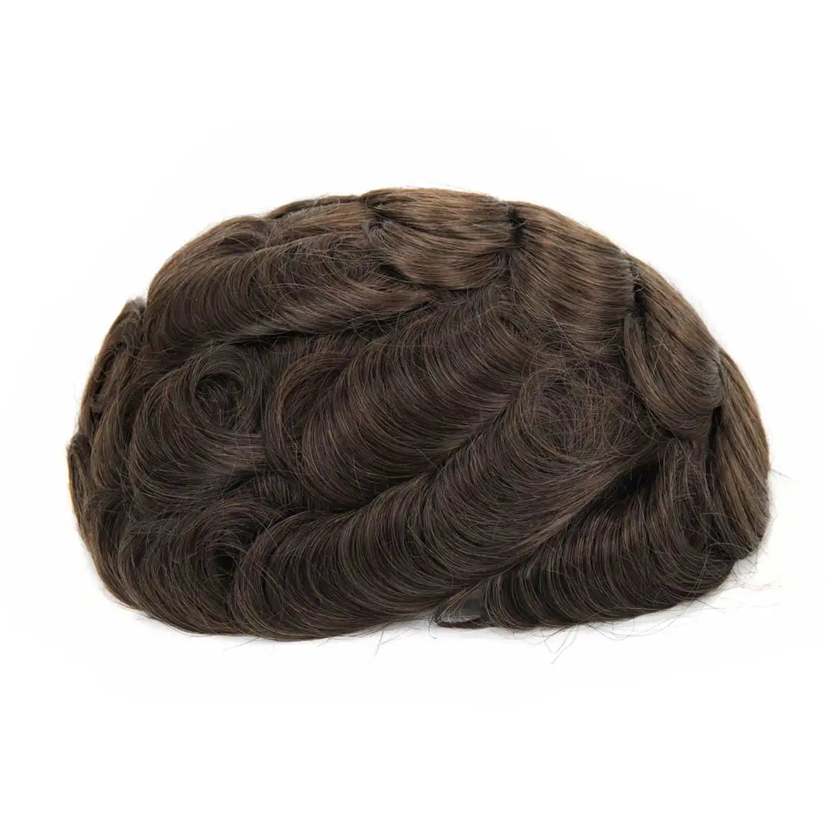 Topunique Full Swiss Lace Men’s Toupee – 90% Light to Medium Light Density