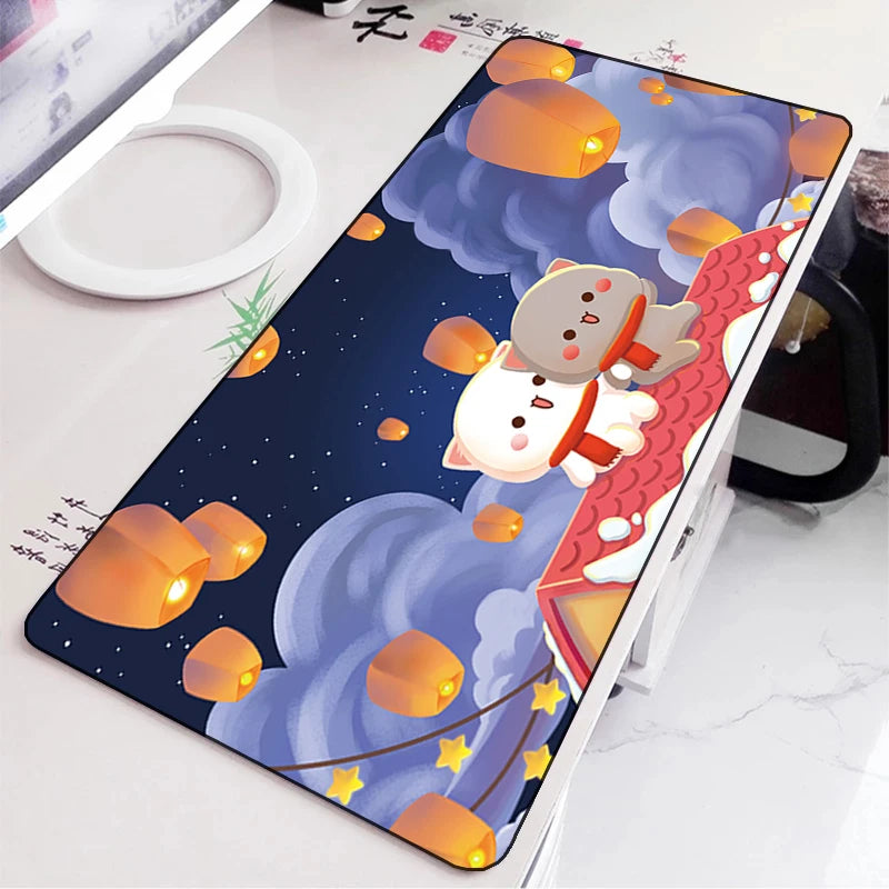 Peach Mochi Cat XXL Gaming Mouse Pad