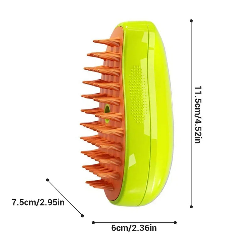 3-in-1 Electric Pet Grooming Brush | Massage, De-Shed & Steam Spray