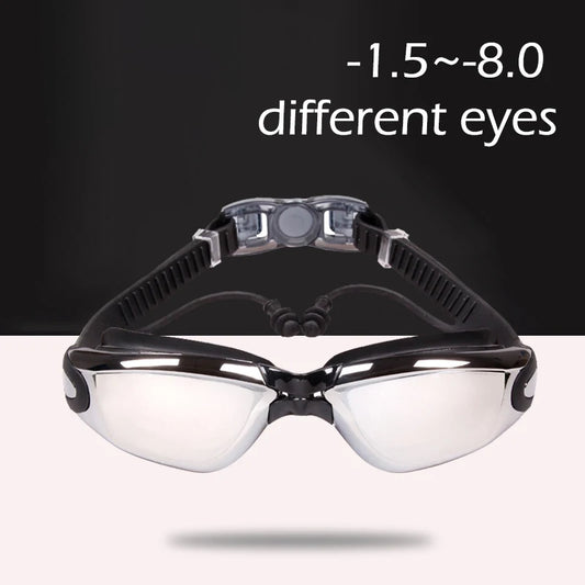 Anti-Fog Myopia Swimming Goggles HD Silicone Eyewear for Adults