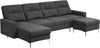 Convertible U-Shaped Modular Sofa Set with Double Chaise