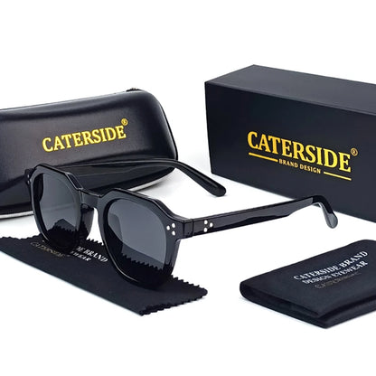 Retro Polarized Sunglasses for Men and Women with Ultralight TR90 Frame
