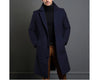 Luxury Men's Wool Trench Coat - Mid-Long Business Overcoat