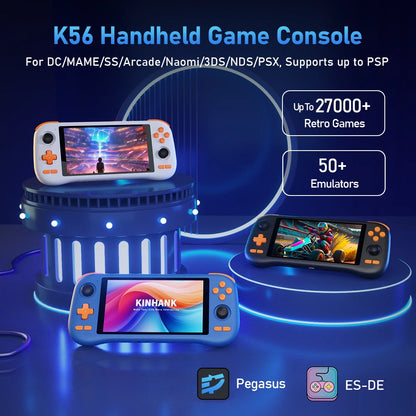 K56 5.5" Touchscreen Handheld Retro Game Console – 50+ Emulators & 27,000+ Games