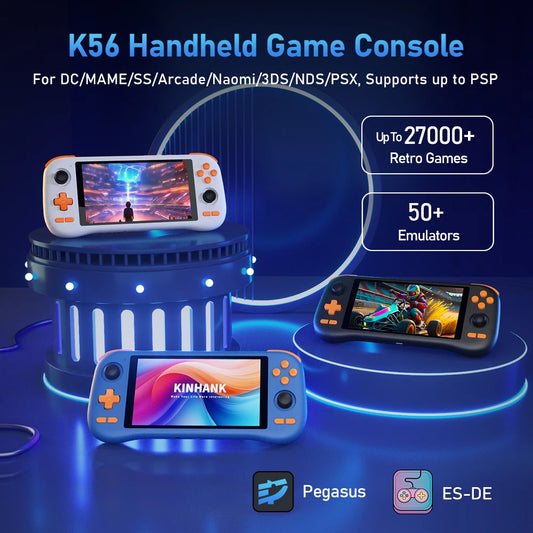 K56 5.5" Touchscreen Handheld Retro Game Console – 50+ Emulators & 27,000+ Games