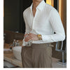 Men's Slim-Fit Italian Collar Shirt - Wrinkle-Free & Stylish