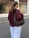 Retro Knit Pullover for Women – Casual Loose Sweater